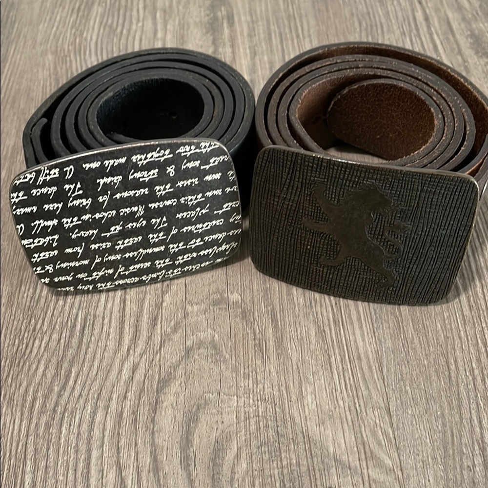 Express Black and Brown Men's Belts